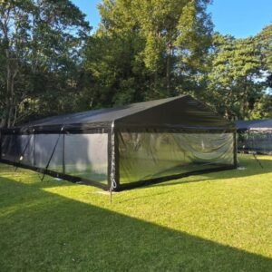 Black Roof with Clear Sides Frame Tent - 5M x 10M